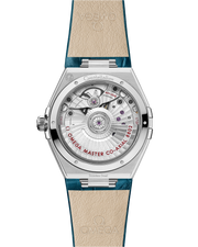 Cassa in acciaio inox da 34 mm con lunetta liscia e finiture lucide dell’Omega Constellation Co-Axial Master Chronometer Small Seconds